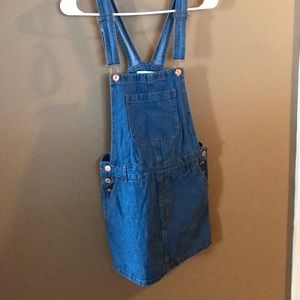 Denim overall skirt